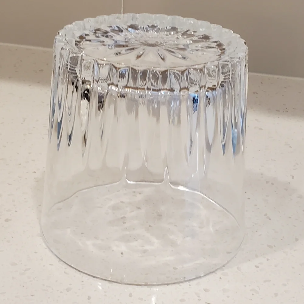 Vintage MCM, Ice Bucket + 5 Federal Glass Shotglasses, Fluted, EUC